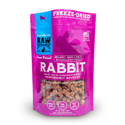 Raw Dynamic Freeze Dried Rabbit Cat Food