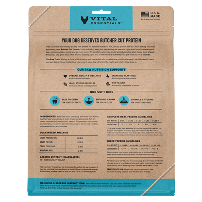 Vital Essentials Freeze Dried Beef Soft Nibs Dog Food