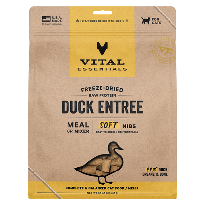 Vital Essentials Freeze Dried Duck Soft Nibs Cat Food