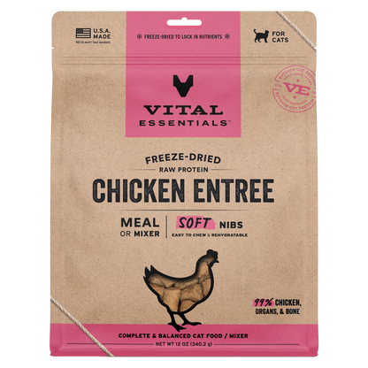 Vital Essentials Freeze Dried Chicken Soft Nibs Cat Food
