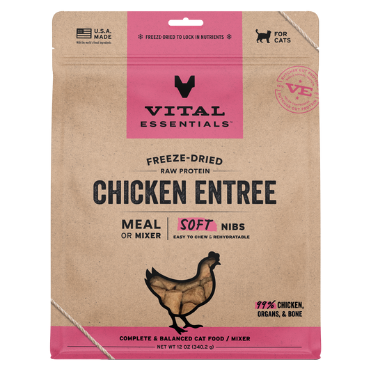 Vital Essentials Freeze Dried Chicken Soft Nibs Cat Food