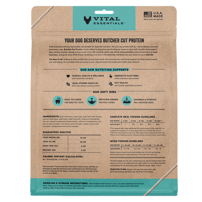 Vital Essentials Freeze Dried Beef & Salmon Soft Nibs Dog Food